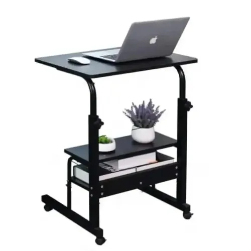 Height Adjustable Movable Laptop Desk with Storage Shelf Height Adjustable Movable Laptop Desk with Storage Shelf