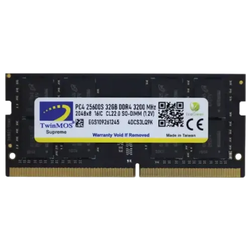 TwinMOS 16GB 3200MHz DDR4 SO-DIMM Laptop RAM