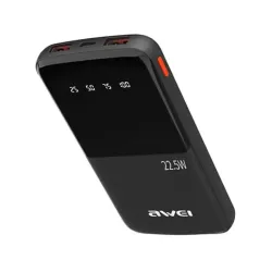 Awei P10K 10000mah 22.5W Fast Charging Digital Display Power Bank Awei P10K 10000mah 22.5W Fast Charging Digital Display Power Bank