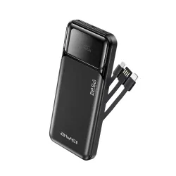 Awei PA-91 10000mah 22.5W Fast Charging Power Bank with Built‑in Cable Awei PA-91 10000mah 22.5W Fast Charging Power Bank with Built‑in Cable