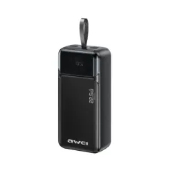 Awei PA-104 30000mAh 22.5W Power Bank with Built-in Cable Awei PA-104 30000mAh 22.5W Power Bank with Built-in Cable