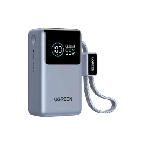 Ugreen PB727 Nexode 10000mAh 55W Power Bank with Built in Cable #75701B Ugreen PB727 Nexode 10000mAh 55W Power Bank with Built in Cable #75701B