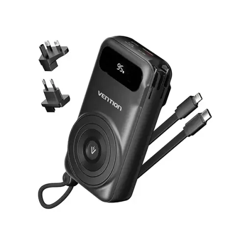 Vention FHXB0 10000mAh 22.5W Power Bank With Built-in Type-C and IP Cable