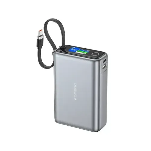 Foneng PX132 20000mAh 65W Power Bank With Built-in Cable Foneng PX132 20000mAh 65W Power Bank With Built-in Cable