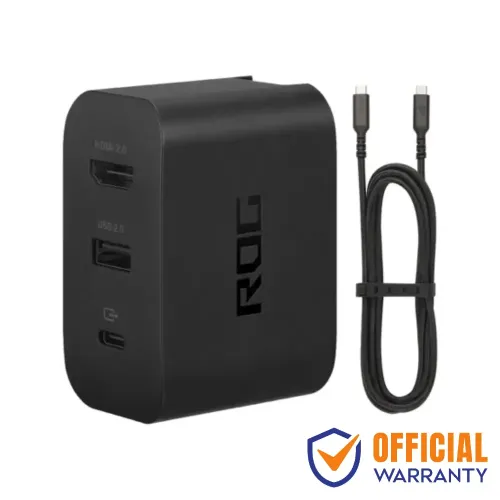 ASUS ROG AC65-03 65W 3 Port Type-C Charger Adapter With Type-C Cable