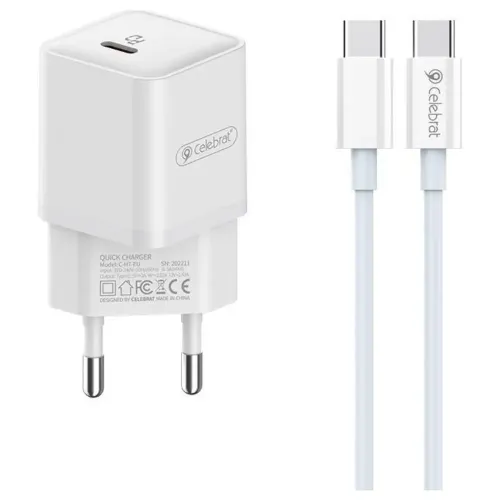 Yison Celebrat C-H7-EU 20W Charger Adapter with Type-C Cable Yison Celebrat C-H7-EU 20W Charger Adapter with Type-C Cable