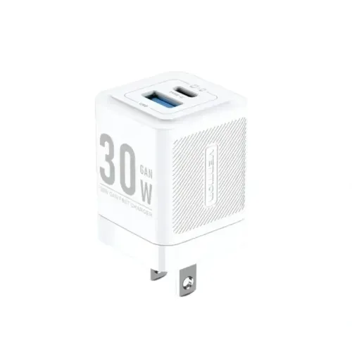 Vention FEQW0-US 2-port 30W GaN Fast Charger Adapter Vention FEQW0-US 2-port 30W GaN Fast Charger Adapter