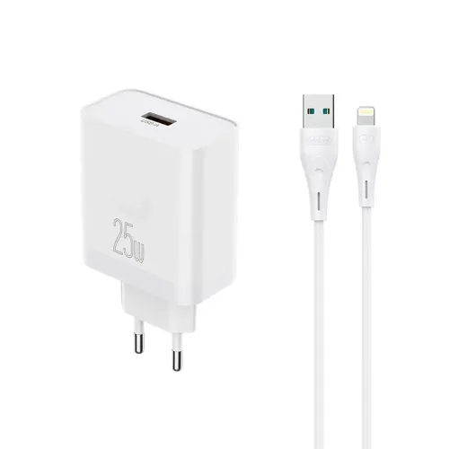 Yison Celebrat C-H8-EU 25W Charger Adapter with Lightning Cable Yison Celebrat C-H8-EU 25W Charger Adapter with Lightning Cable