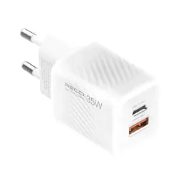 Recci RC83ECC 35W Dual Port GaN Fast Charger Adapter with Type C Cable Recci RC83ECC 35W Dual Port GaN Fast Charger Adapter with Type C Cable