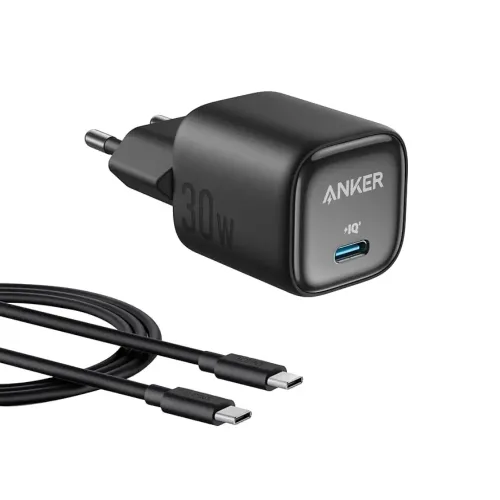 Anker Zolo 30W IQ & PD 3.0 Type-C Charger Adapter with Type-C Cable