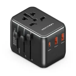 Vention FJEB0 20W 3-Port Universal Travel Adapter Vention FJEB0 20W 3-Port Universal Travel Adapter