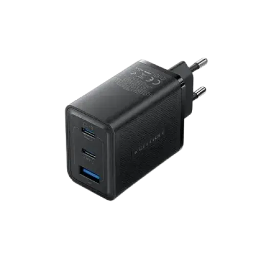 Vention FERB0-EU 3-port 65W GaN Fast Charger Adapter Vention FERB0-EU 3-port 65W GaN Fast Charger Adapter