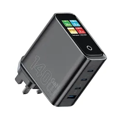 WiWU VOYAGER Wi-G028 140W PD GaN 4-in-1 Charger Adapter With Display WiWU VOYAGER Wi-G028 140W PD GaN 4-in-1 Charger Adapter With Display