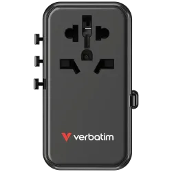 Verbatim CNT-02 Charge ‘n’ 85W 5 Port Universal Travel Adapter With Type C Cable