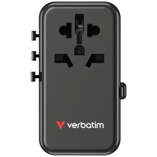 Verbatim CNT-02 Charge ‘n’ 85W 5 Port Universal Travel Adapter With Type C Cable Verbatim CNT-02 Charge ‘n’ 85W 5 Port Universal Travel Adapter With Type C Cable