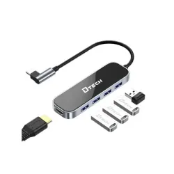 Dtech T0039 6 in 1 Type-C Hub Dtech T0039 6 in 1 Type-C Hub