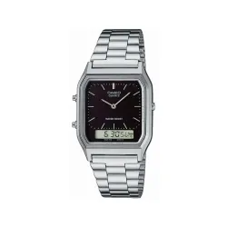 Casio AQ-230A-1DMQ Vintage Dual Time Chain Watch