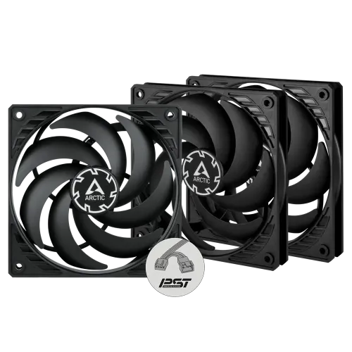 Arctic P12 Slim PWM PST 120 mm 3 Pack Casing Fan Arctic P12 Slim PWM PST 120 mm 3 Pack Casing Fan