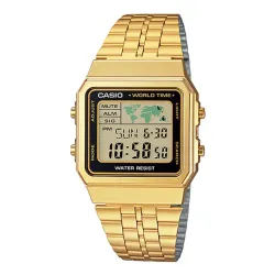 Casio A500WGA-1DF Vintage World Time Chain Digital Watch Casio A500WGA-1DF Vintage World Time Chain Digital Watch