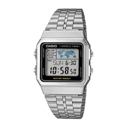 Casio A500WA-1DF Vintage World Time Chain Digital Watch Casio A500WA-1DF Vintage World Time Chain Digital Watch