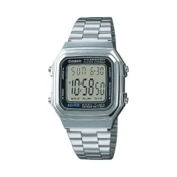 Casio A178WA-1ADF Vintage Dual Time Chain Digital Watch Casio A178WA-1ADF Vintage Dual Time Chain Digital Watch