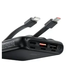 Tranyoo TK16 10000mAh 22.5W Fast Charging Power Bank With Built-in Cables