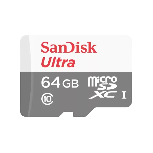 SanDisk Ultra 64GB Class-10 100mbps Micro SDXC UHS-I Memory Card (SDSQUNR-064G-GN3MN)