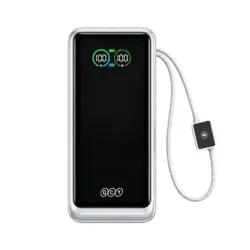 QCY HyperCharge PB30C 30000mAh 100W Fast Charging Power Bank with Built in Cable QCY HyperCharge PB30C 30000mAh 100W Fast Charging Power Bank with Built in Cable