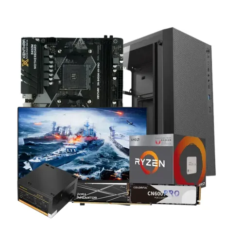 AMD Ryzen 3 3200G Budget Desktop PC With Monitor