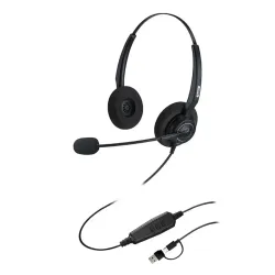 Inbertec UB200DT USB Wired Noise Cancelling Headphone