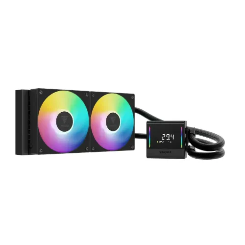Gamdias CHIONE E4-240 V2 240mm ARGB AIO Liquid CPU Cooler With Display Gamdias CHIONE E4-240 V2 240mm ARGB AIO Liquid CPU Cooler With Display