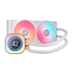 Corsair iCUE LINK TITAN 240 RX LCD 240mm RGB Liquid CPU Cooler White Corsair iCUE LINK TITAN 240 RX LCD 240mm RGB Liquid CPU Cooler White