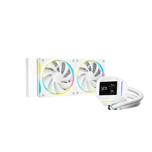DeepCool LM240 WH 240mm ARGB Liquid CPU Cooler With Display DeepCool LM240 WH 240mm ARGB Liquid CPU Cooler With Display