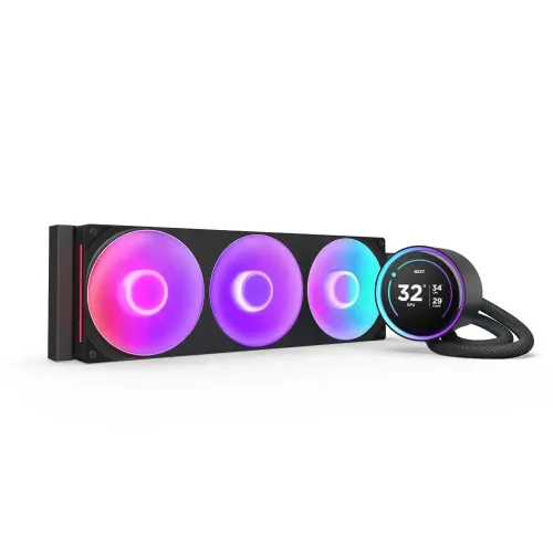 NZXT Kraken Elite 360 RGB V2 360mm AIO Liquid CPU Cooler with LCD Display