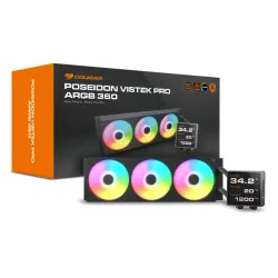 Cougar Poseidon Vistek Pro ARGB 360mm AIO Liquid CPU Cooler Cougar Poseidon Vistek Pro ARGB 360mm AIO Liquid CPU Cooler
