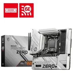 MSI B650M PROJECT ZERO AM5 m-ATX Motherboard MSI B650M PROJECT ZERO AM5 m-ATX Motherboard
