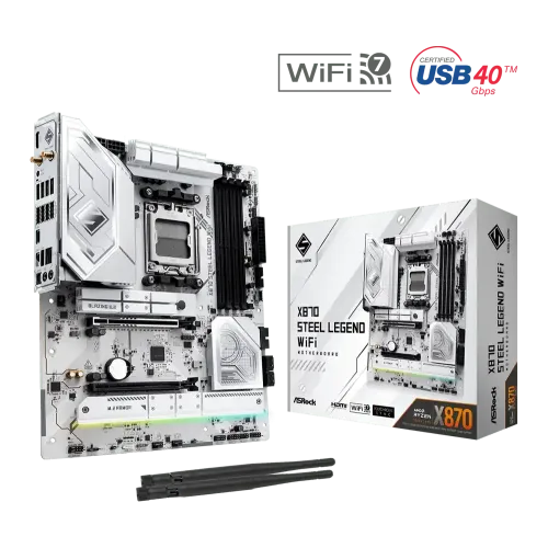 ASRock X870 Steel Legend WiFi AM5 DDR5 ATX Motherboard