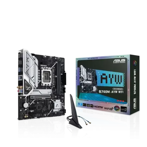 ASUS B760M-AYW WIFI mATX Motherboard ASUS B760M-AYW WIFI mATX Motherboard