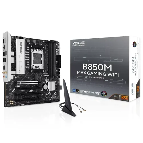 Asus B850M MAX GAMING WIFI AM5 mATX Motherboard Asus B850M MAX GAMING WIFI AM5 mATX Motherboard