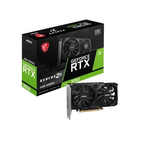 MSI GeForce RTX 3050 VENTUS 2X E 6G OC GDDR6 Graphics Card