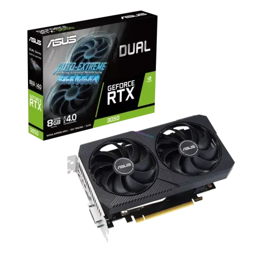 ASUS Dual GeForce RTX 3050 V2 8GB GDDR6 Graphics Card