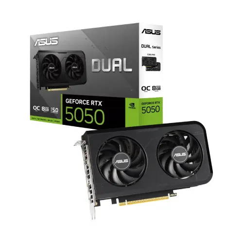 ASUS Dual GeForce RTX 5050 8GB GDDR6 OC Edition Graphics Card ASUS Dual GeForce RTX 5050 8GB GDDR6 OC Edition Graphics Card