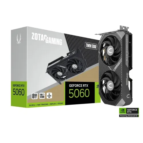 ZOTAC GeForce RTX 5060 Twin Edge 8GB GDDR7 Graphics Card ZOTAC GeForce RTX 5060 Twin Edge 8GB GDDR7 Graphics Card