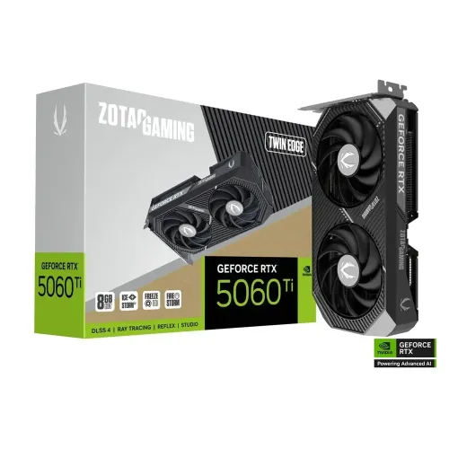 ZOTAC GAMING GeForce RTX 5060 Ti Twin Edge 8GB GDDR7 Graphics Card ZOTAC GAMING GeForce RTX 5060 Ti Twin Edge 8GB GDDR7 Graphics Card