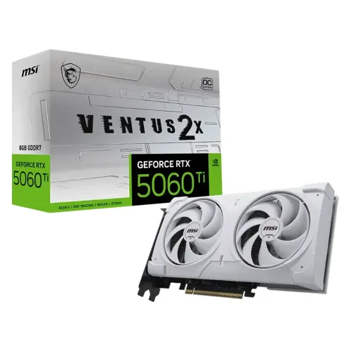 MSI GeForce RTX 5060 Ti 8G VENTUS 2X OC WHITE PLUS 8GB GDDR7 Graphics Card MSI GeForce RTX 5060 Ti 8G VENTUS 2X OC WHITE PLUS 8GB GDDR7 Graphics Card