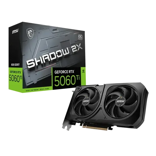 MSI GeForce RTX 5060 Ti 8G SHADOW 2X OC PLUS 8GB GDDR7 Graphics Card