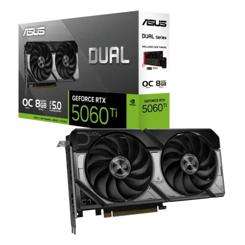 ASUS Dual GeForce RTX 5060 Ti 8GB GDDR7 OC Edition Graphics Card ASUS Dual GeForce RTX 5060 Ti 8GB GDDR7 OC Edition Graphics Card