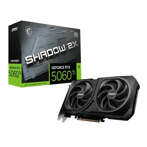MSI GeForce RTX 5060 Ti 16G SHADOW 2X OC PLUS 16GB GDDR7 Graphics Card