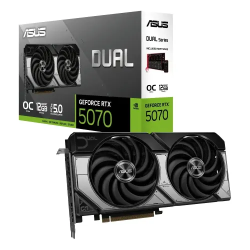 ASUS Dual GeForce RTX 5070 12GB GDDR7 OC Edition Graphics Card ASUS Dual GeForce RTX 5070 12GB GDDR7 OC Edition Graphics Card