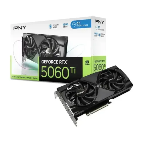 PNY GeForce RTX 5060 Ti 16GB OC Dual Fan GDDR7 Graphics Card PNY GeForce RTX 5060 Ti 16GB OC Dual Fan GDDR7 Graphics Card